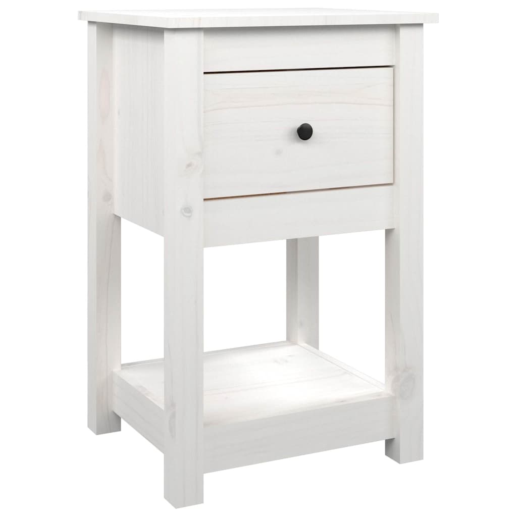 Bedside Cabinet 40x35x61,5 cm Solid Wood Pine White