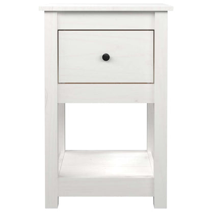 Bedside Cabinet 40x35x61,5 cm Solid Wood Pine White