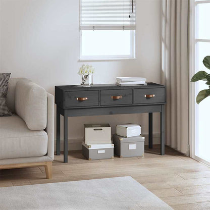Console Table 76,5x40x75 cm Solid Wood Pine Grey 114 cm