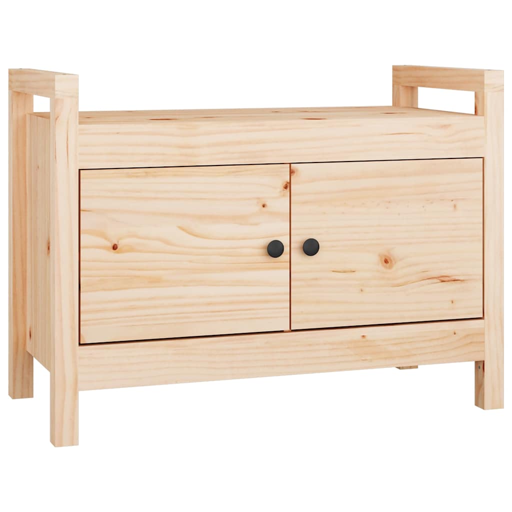 Hall Bench Solid Wood Pine Natural 80 cm 60 cm