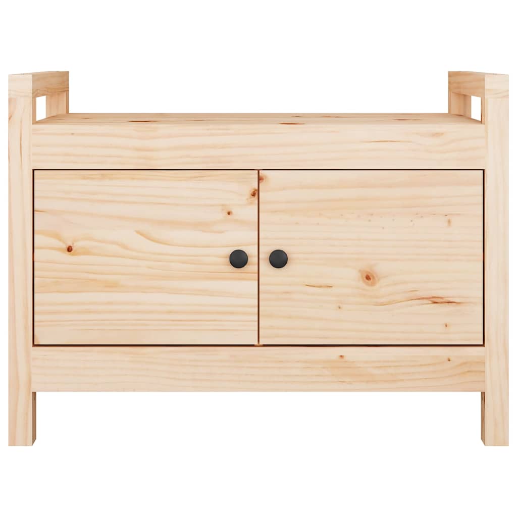 Hall Bench Solid Wood Pine Natural 80 cm 60 cm