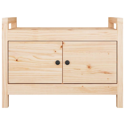 Hall Bench Solid Wood Pine Natural 80 cm 60 cm