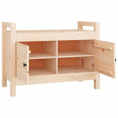 Hall Bench Solid Wood Pine Natural 80 cm 60 cm