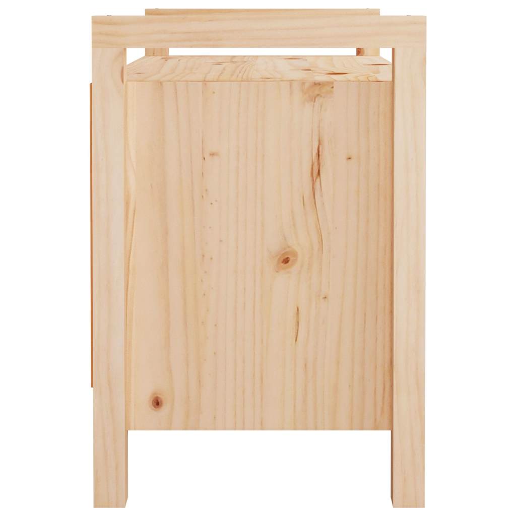 Hall Bench Solid Wood Pine Natural 80 cm 60 cm