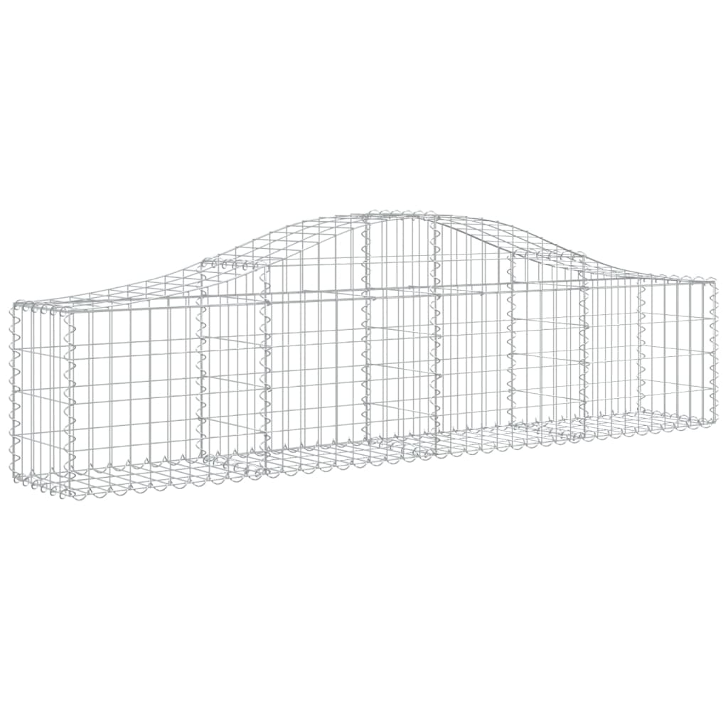 vidaXL Arched Gabion Baskets 13 pcs 200x30x40/60 cm Galvanised Iron 3