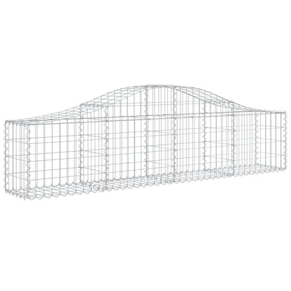 vidaXL Arched Gabion Baskets 13 pcs 200x30x40/60 cm Galvanised Iron 3