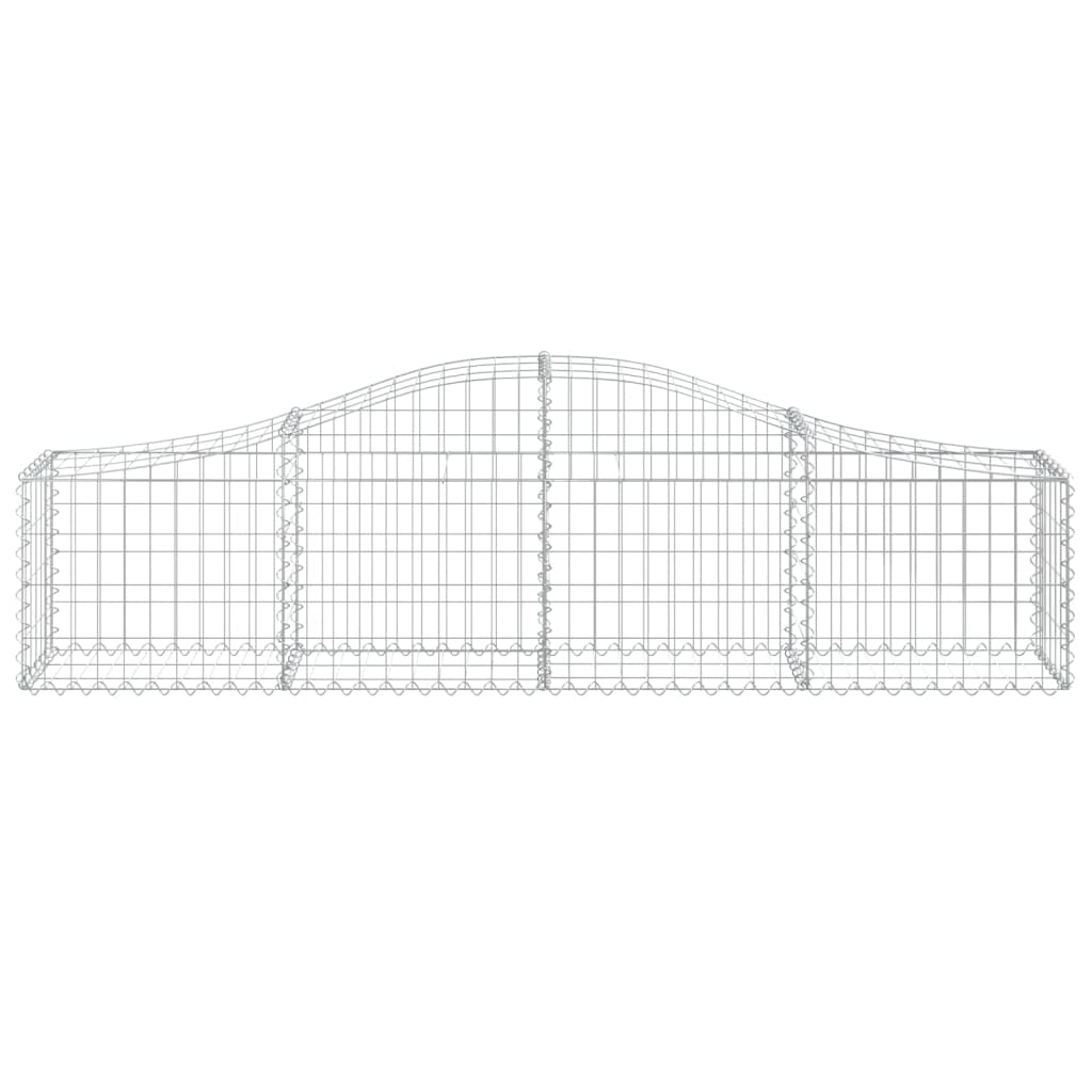 vidaXL Arched Gabion Baskets 13 pcs 200x30x40/60 cm Galvanised Iron 4