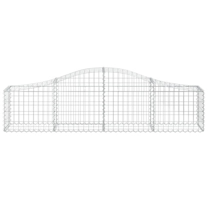 vidaXL Arched Gabion Baskets 13 pcs 200x30x40/60 cm Galvanised Iron 4