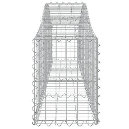 vidaXL Arched Gabion Baskets 13 pcs 200x30x40/60 cm Galvanised Iron 5
