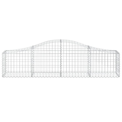 vidaXL Arched Gabion Baskets 14 pcs 200x30x40/60 cm Galvanised Iron 4