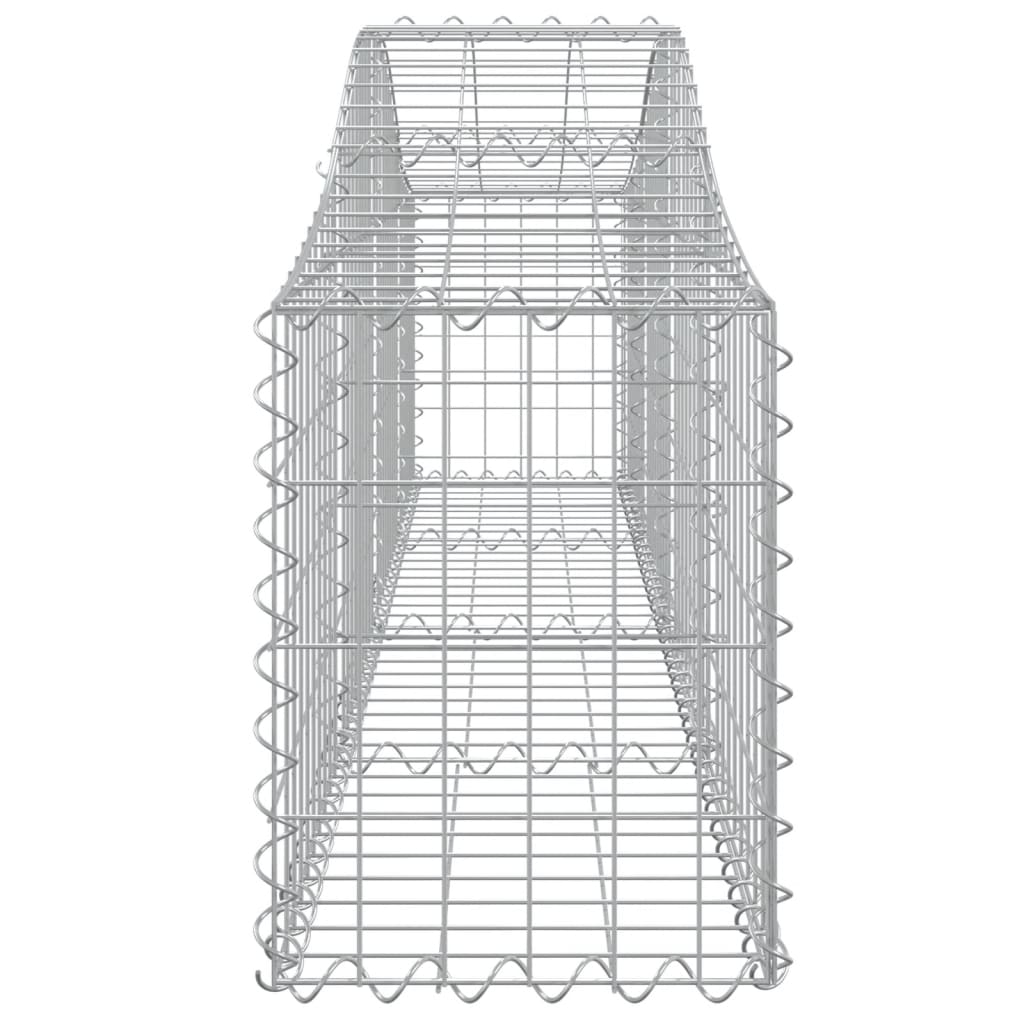 vidaXL Arched Gabion Baskets 14 pcs 200x30x40/60 cm Galvanised Iron 5
