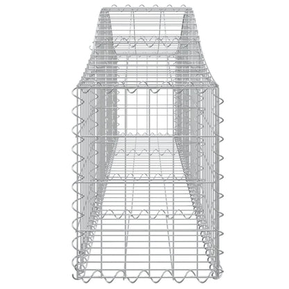 vidaXL Arched Gabion Baskets 14 pcs 200x30x40/60 cm Galvanised Iron 5