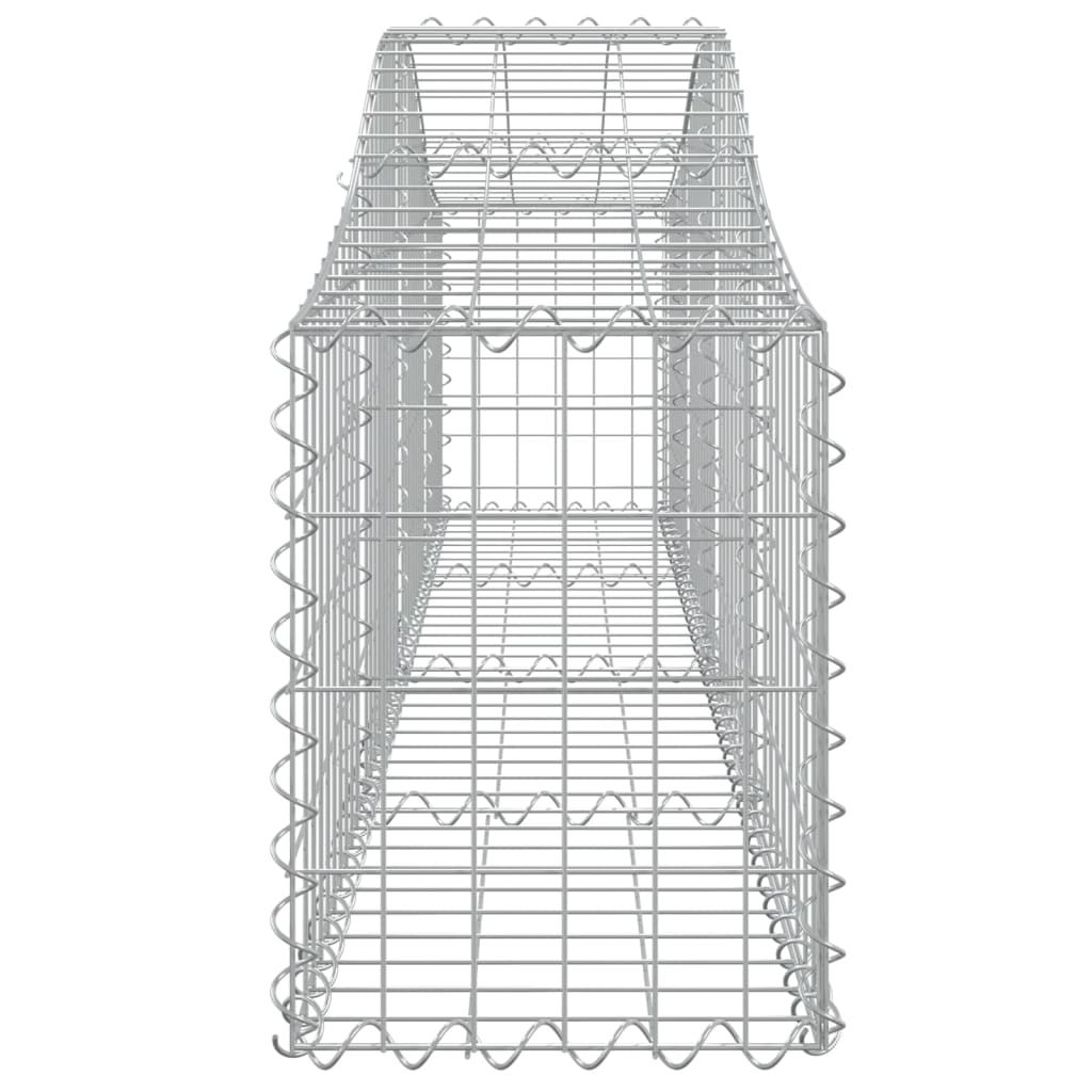 vidaXL Arched Gabion Baskets 15 pcs 200x30x40/60 cm Galvanised Iron 5