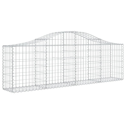 vidaXL Arched Gabion Baskets 9 pcs 200x30x60/80 cm Galvanised Iron 3