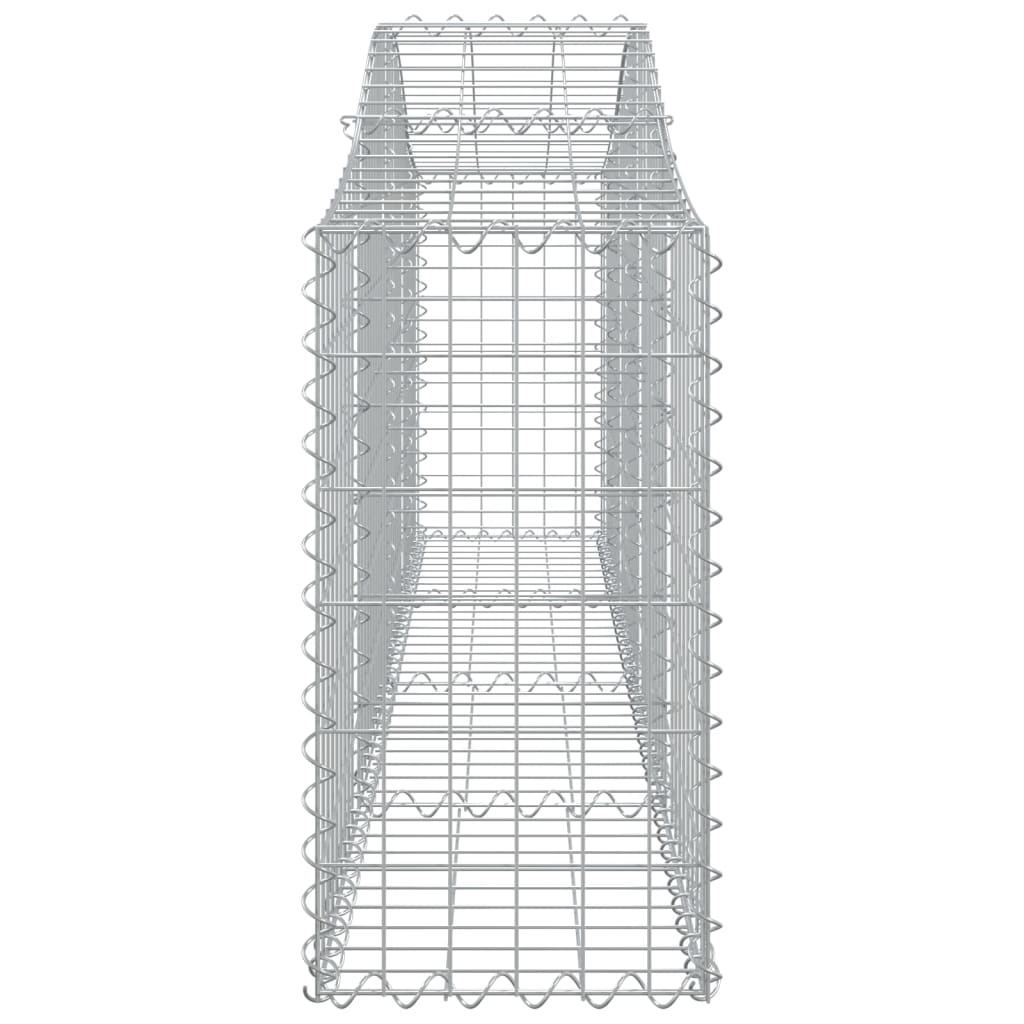 vidaXL Arched Gabion Baskets 9 pcs 200x30x60/80 cm Galvanised Iron 5