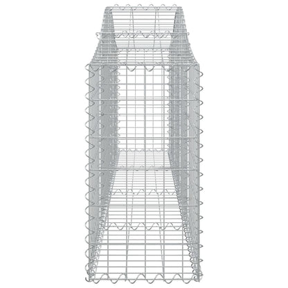 vidaXL Arched Gabion Baskets 9 pcs 200x30x60/80 cm Galvanised Iron 5
