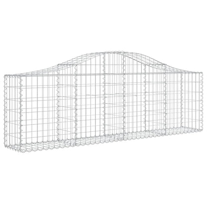 vidaXL Arched Gabion Baskets 10 pcs 200x30x60/80 cm Galvanised Iron 3