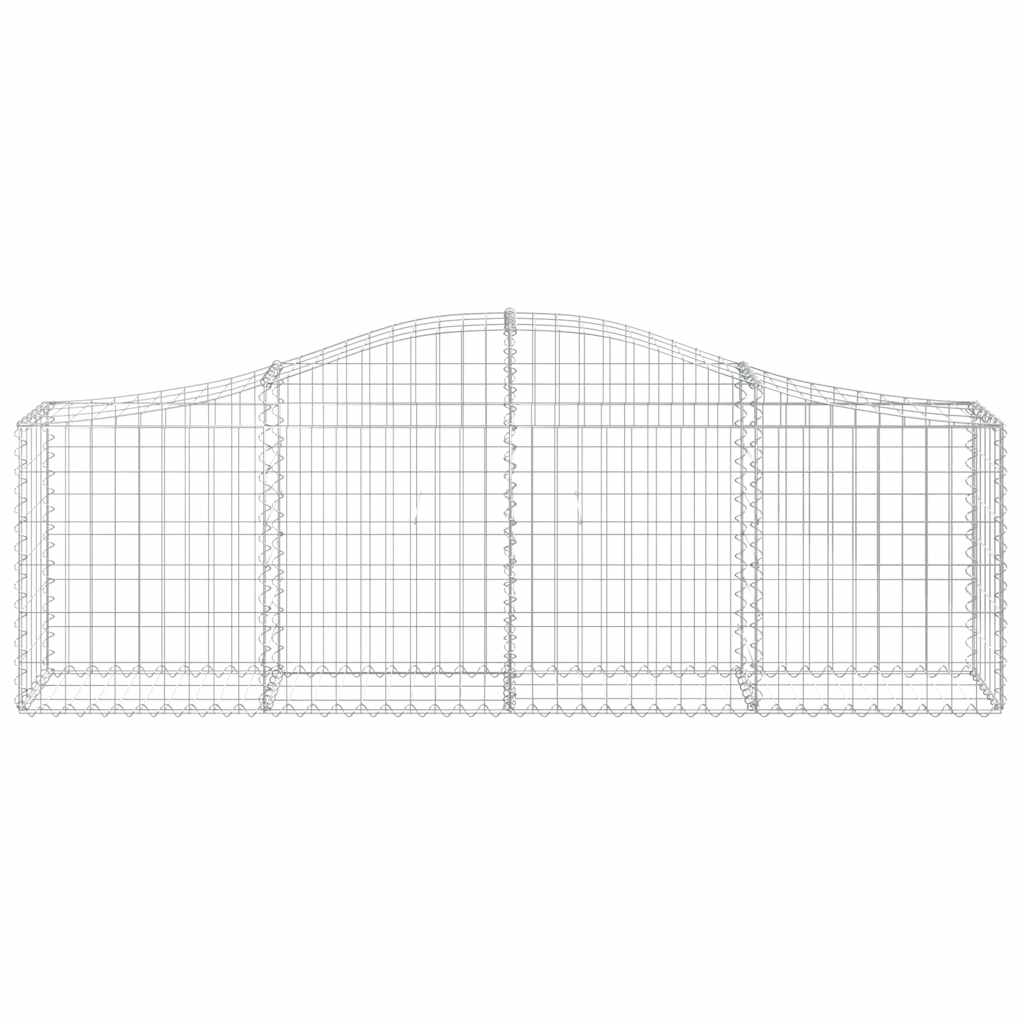 vidaXL Arched Gabion Baskets 10 pcs 200x30x60/80 cm Galvanised Iron 4