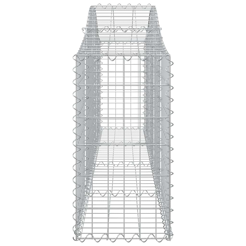 vidaXL Arched Gabion Baskets 10 pcs 200x30x60/80 cm Galvanised Iron 5