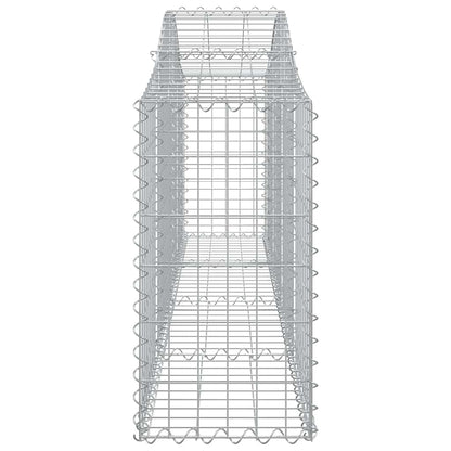 vidaXL Arched Gabion Baskets 10 pcs 200x30x60/80 cm Galvanised Iron 5