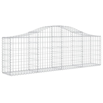 vidaXL Arched Gabion Baskets 11 pcs 200x30x60/80 cm Galvanised Iron 3