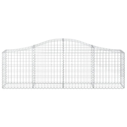 vidaXL Arched Gabion Baskets 11 pcs 200x30x60/80 cm Galvanised Iron 4