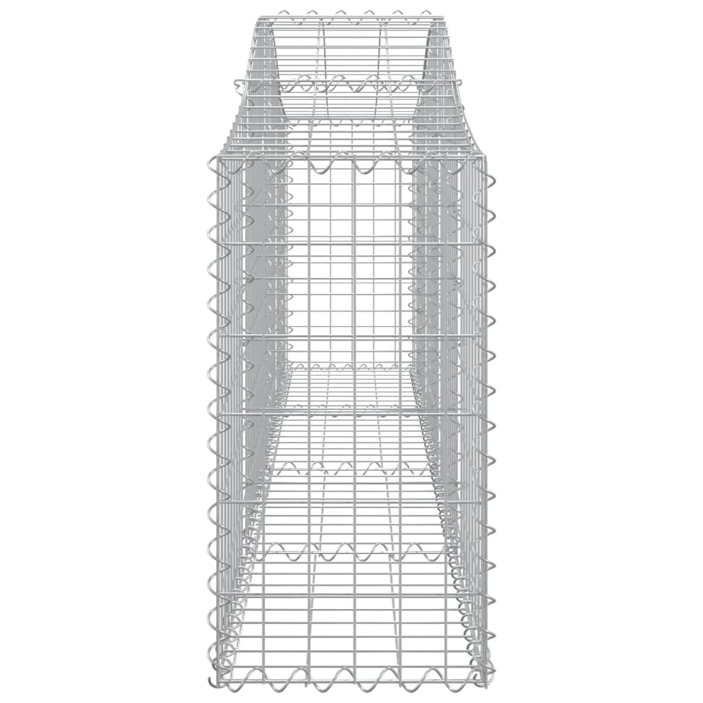 vidaXL Arched Gabion Baskets 11 pcs 200x30x60/80 cm Galvanised Iron 5