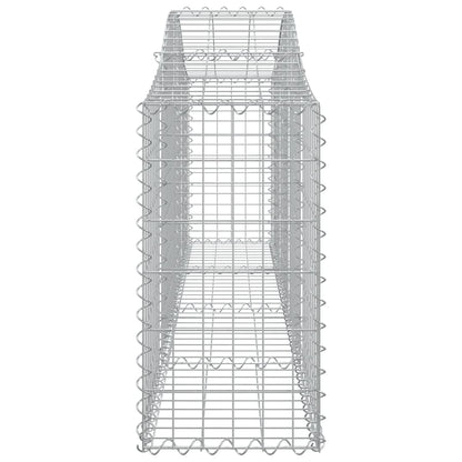vidaXL Arched Gabion Baskets 11 pcs 200x30x60/80 cm Galvanised Iron 5