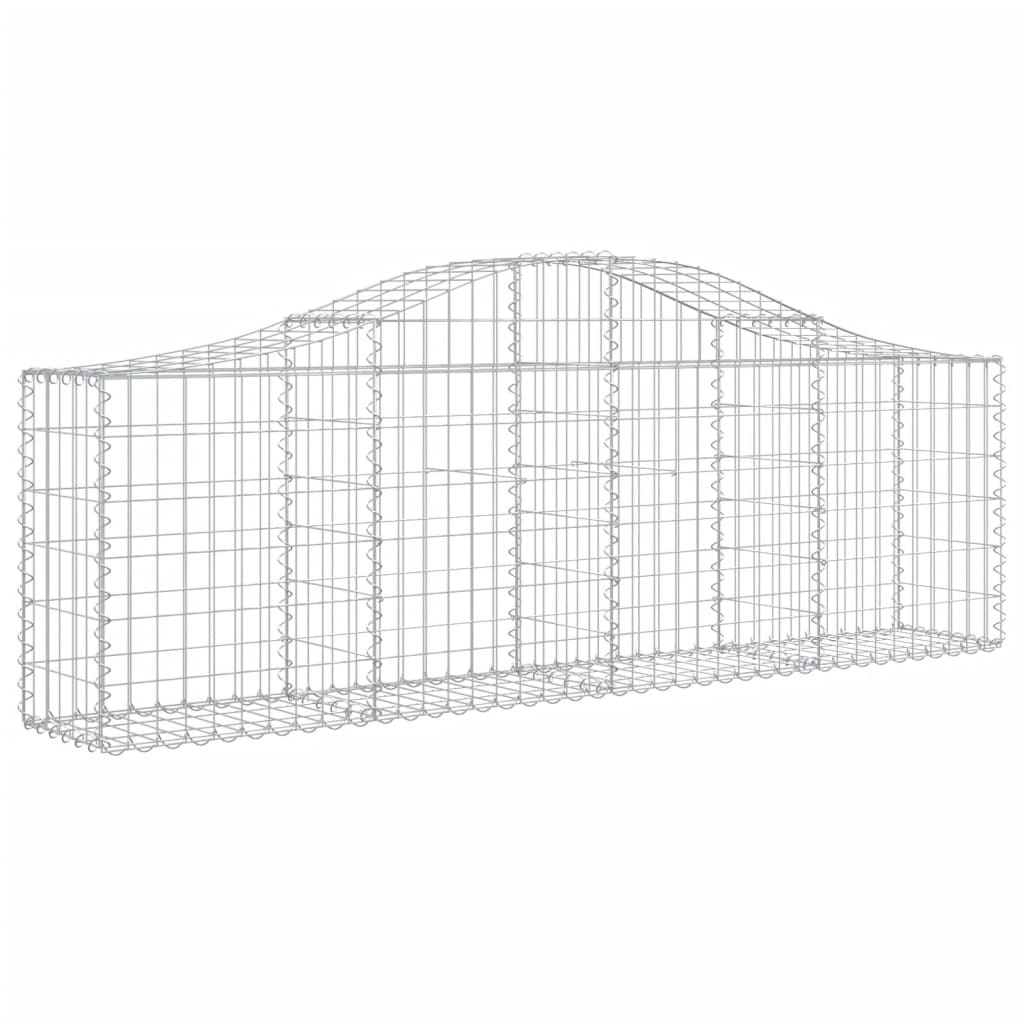 Arched Gabion Baskets Galvanised Iron 18 200 x 30 x 60/80 cm