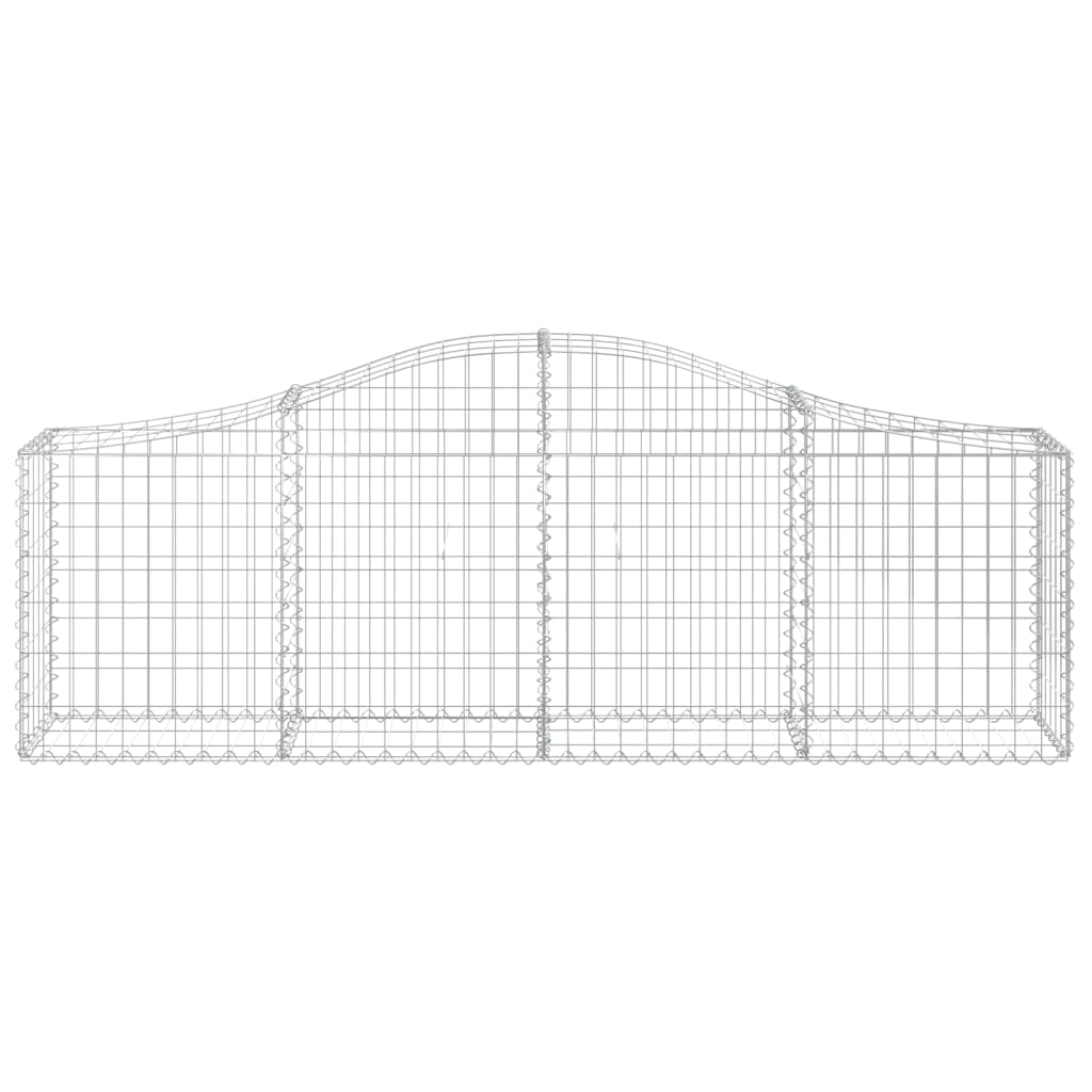 vidaXL Arched Gabion Baskets 18 pcs 200x30x60/80 cm Galvanised Iron 4