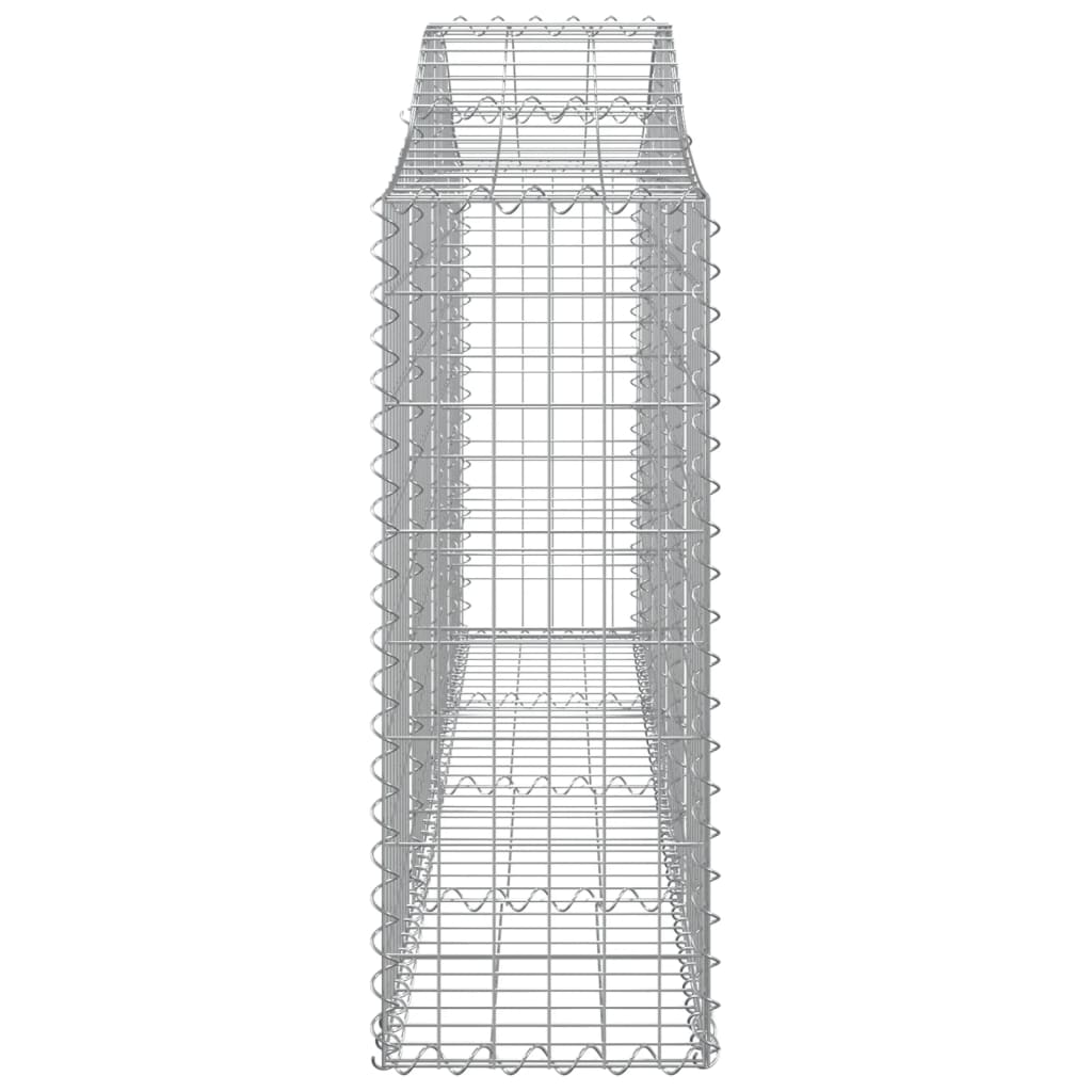 vidaXL Arched Gabion Baskets 10 pcs 200x30x80/100 cm Galvanised Iron 5
