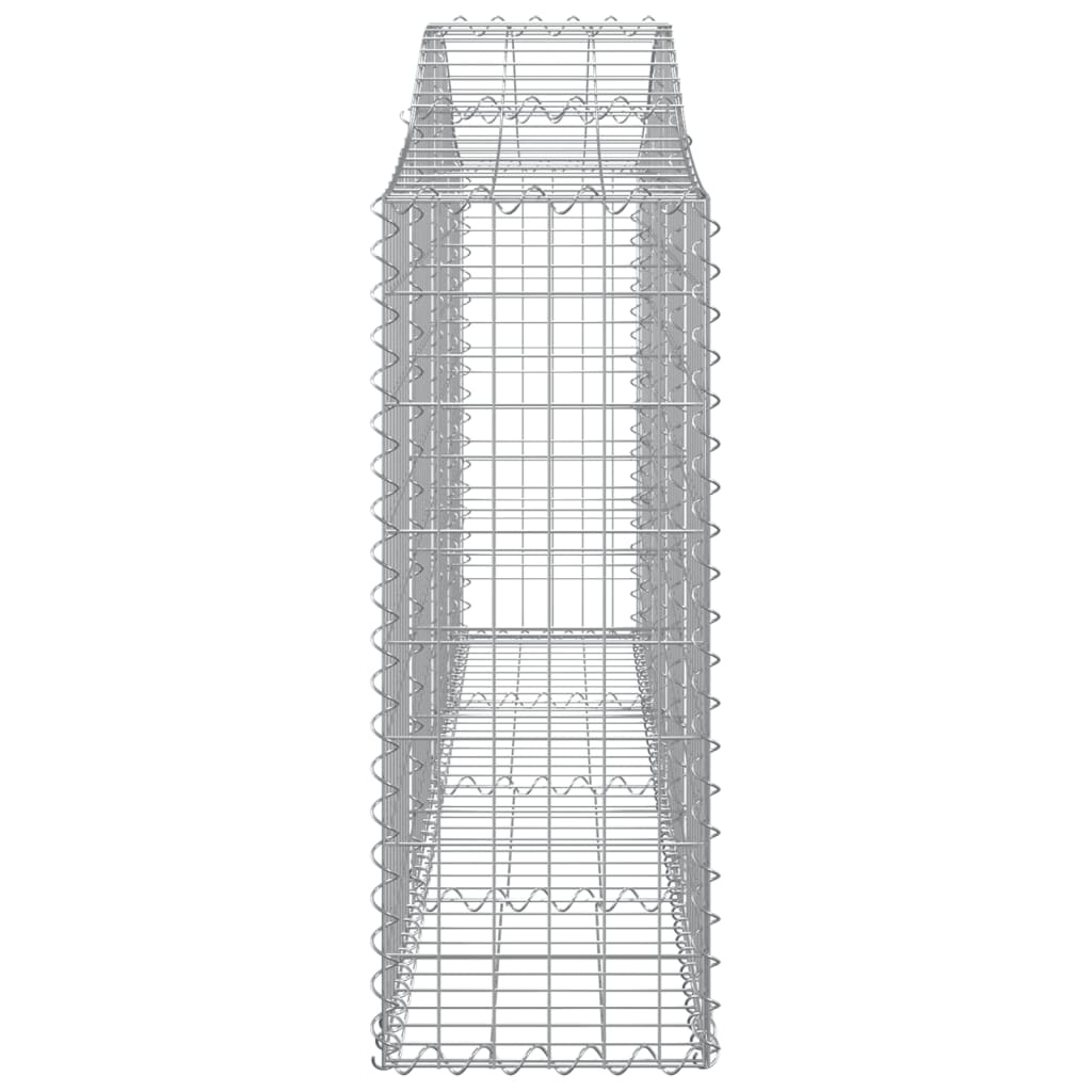 vidaXL Arched Gabion Baskets 11 pcs 200x30x80/100 cm Galvanised Iron 5