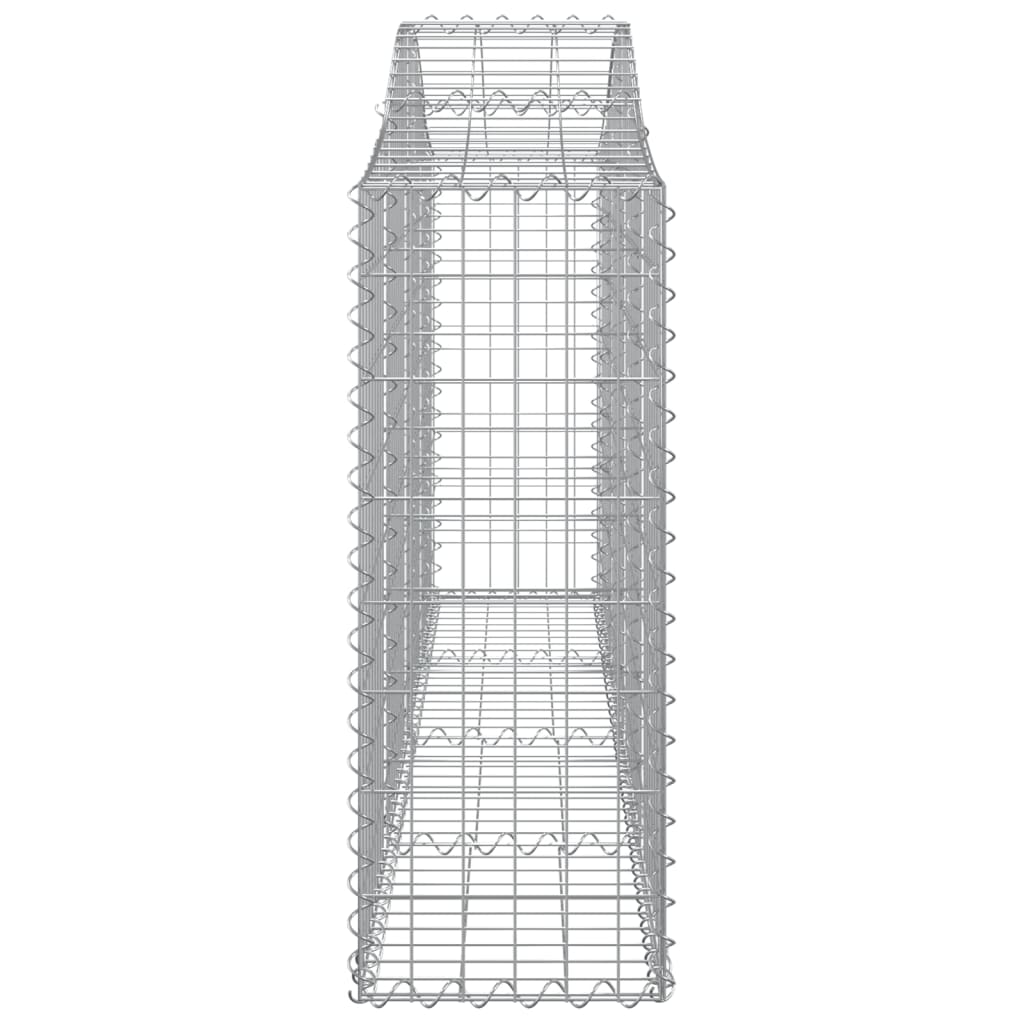 vidaXL Arched Gabion Baskets 13 pcs 200x30x80/100 cm Galvanised Iron 5