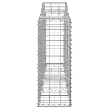 vidaXL Arched Gabion Baskets 13 pcs 200x30x80/100 cm Galvanised Iron 5