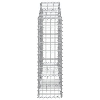vidaXL Arched Gabion Baskets 8 pcs 200x30x100/120 cm Galvanised Iron 5