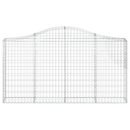 vidaXL Arched Gabion Baskets 9 pcs 200x30x100/120 cm Galvanised Iron 4