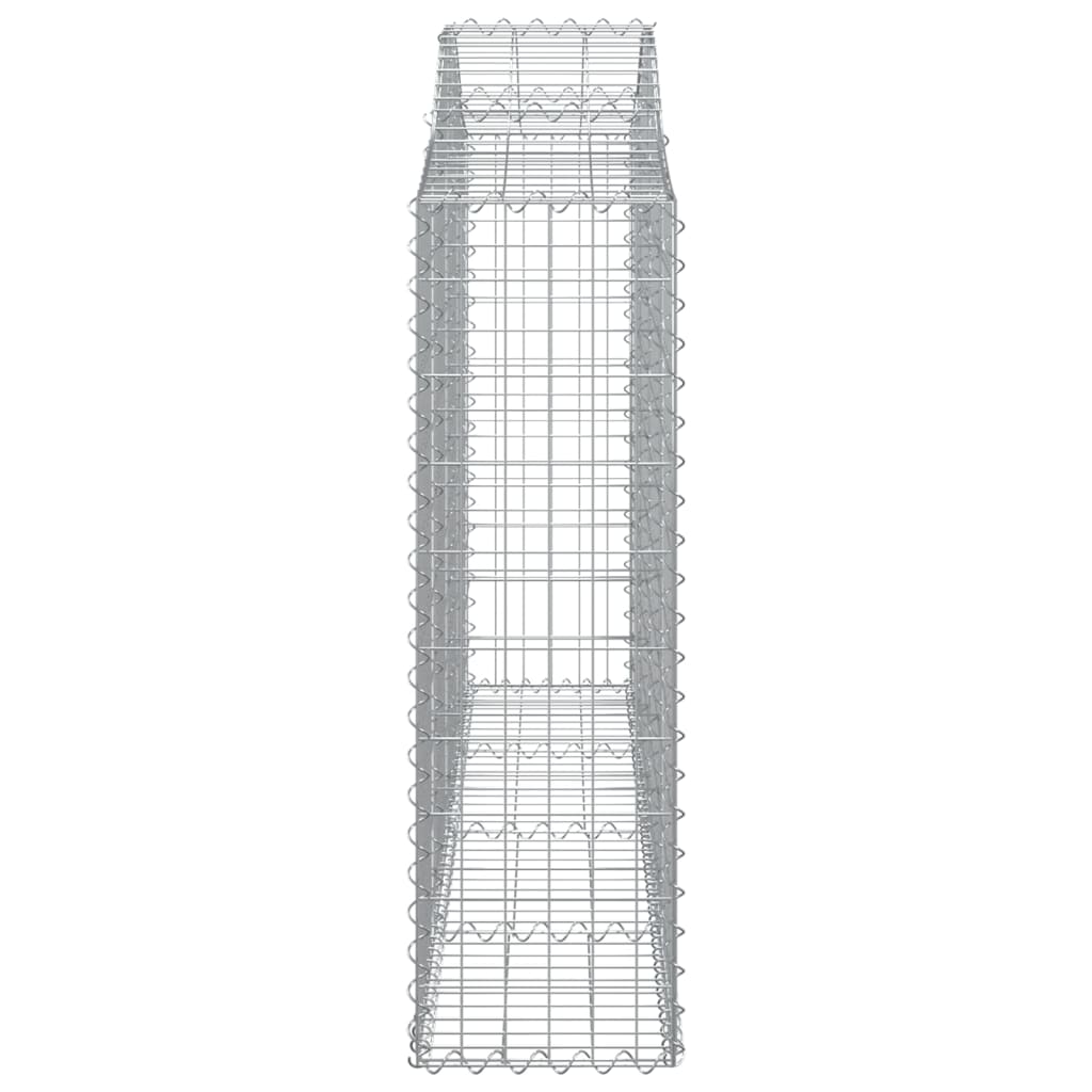 vidaXL Arched Gabion Baskets 9 pcs 200x30x100/120 cm Galvanised Iron 5