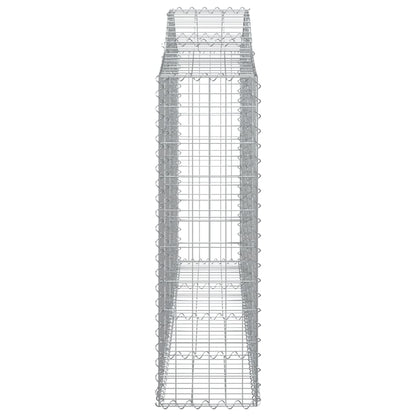vidaXL Arched Gabion Baskets 9 pcs 200x30x100/120 cm Galvanised Iron 5
