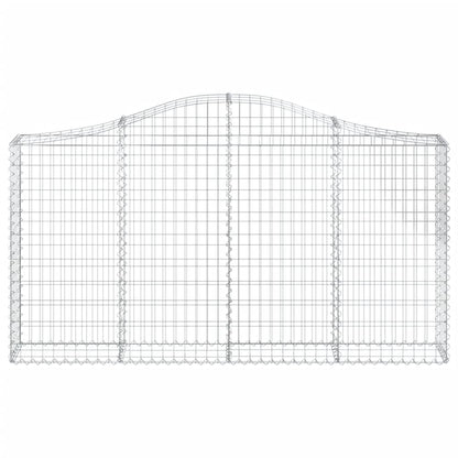 vidaXL Arched Gabion Baskets 10 pcs 200x30x100/120 cm Galvanised Iron 4