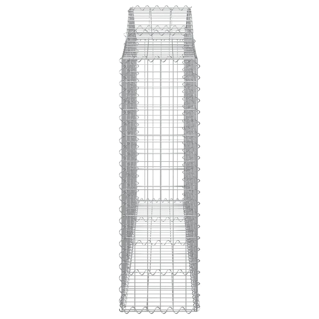 vidaXL Arched Gabion Baskets 10 pcs 200x30x100/120 cm Galvanised Iron 5
