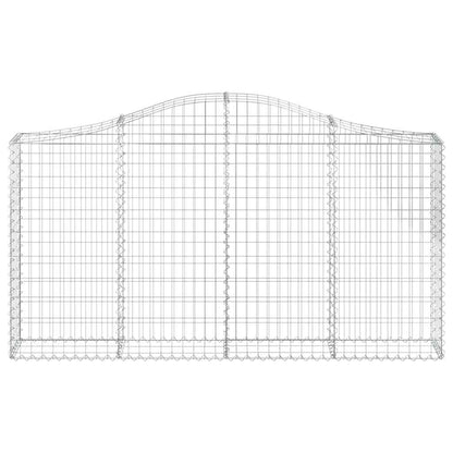 vidaXL Arched Gabion Baskets 13 pcs 200x30x100/120 cm Galvanised Iron 4