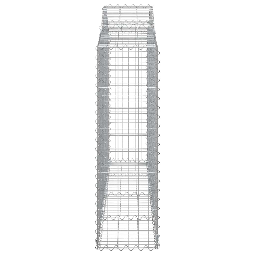 vidaXL Arched Gabion Baskets 13 pcs 200x30x100/120 cm Galvanised Iron 5
