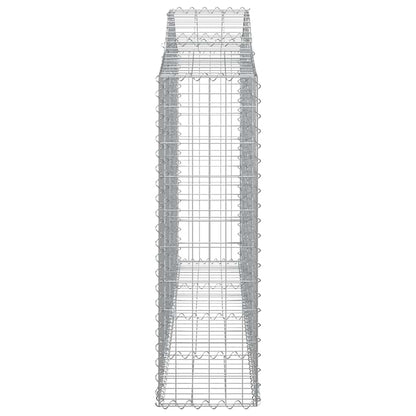 vidaXL Arched Gabion Baskets 13 pcs 200x30x100/120 cm Galvanised Iron 5