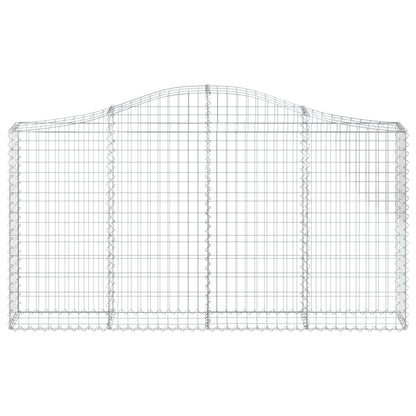 vidaXL Arched Gabion Baskets 14 pcs 200x30x100/120 cm Galvanised Iron 4