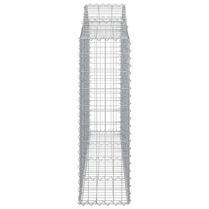 vidaXL Arched Gabion Baskets 18 pcs 200x30x100/120 cm Galvanised Iron 5