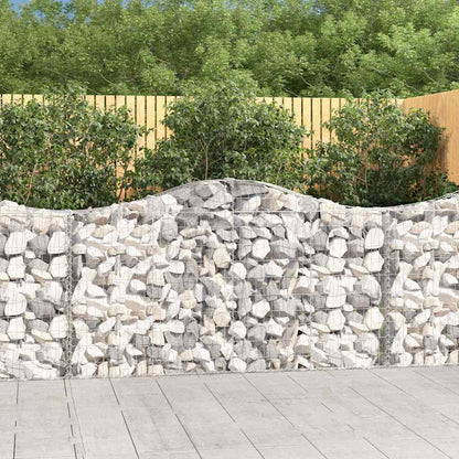 Arched Gabion Baskets Galvanised Iron 18 200 x 30 x 100/120 cm