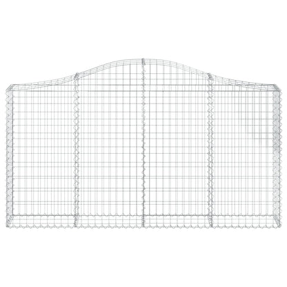 vidaXL Arched Gabion Baskets 20 pcs 200x30x100/120 cm Galvanised Iron 4