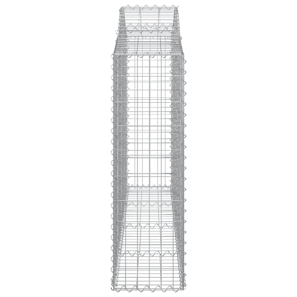 vidaXL Arched Gabion Baskets 25 pcs 200x30x100/120 cm Galvanised Iron 5