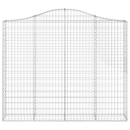 vidaXL Arched Gabion Baskets 3 pcs 200x30x160/180 cm Galvanised Iron 4