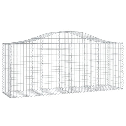 vidaXL Arched Gabion Baskets 14 pcs 200x50x80/100 cm Galvanised Iron 3